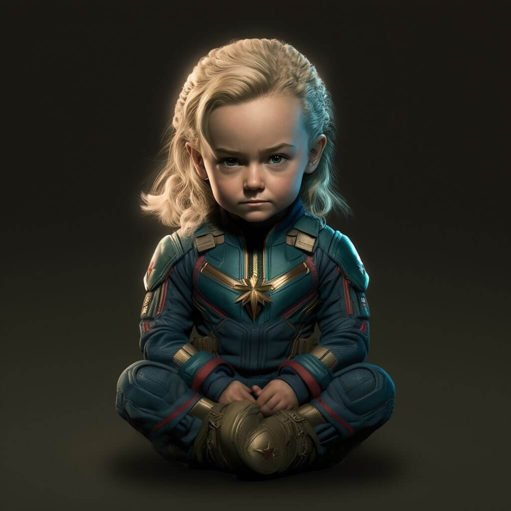 Captain Marvel AI Generates as Baby