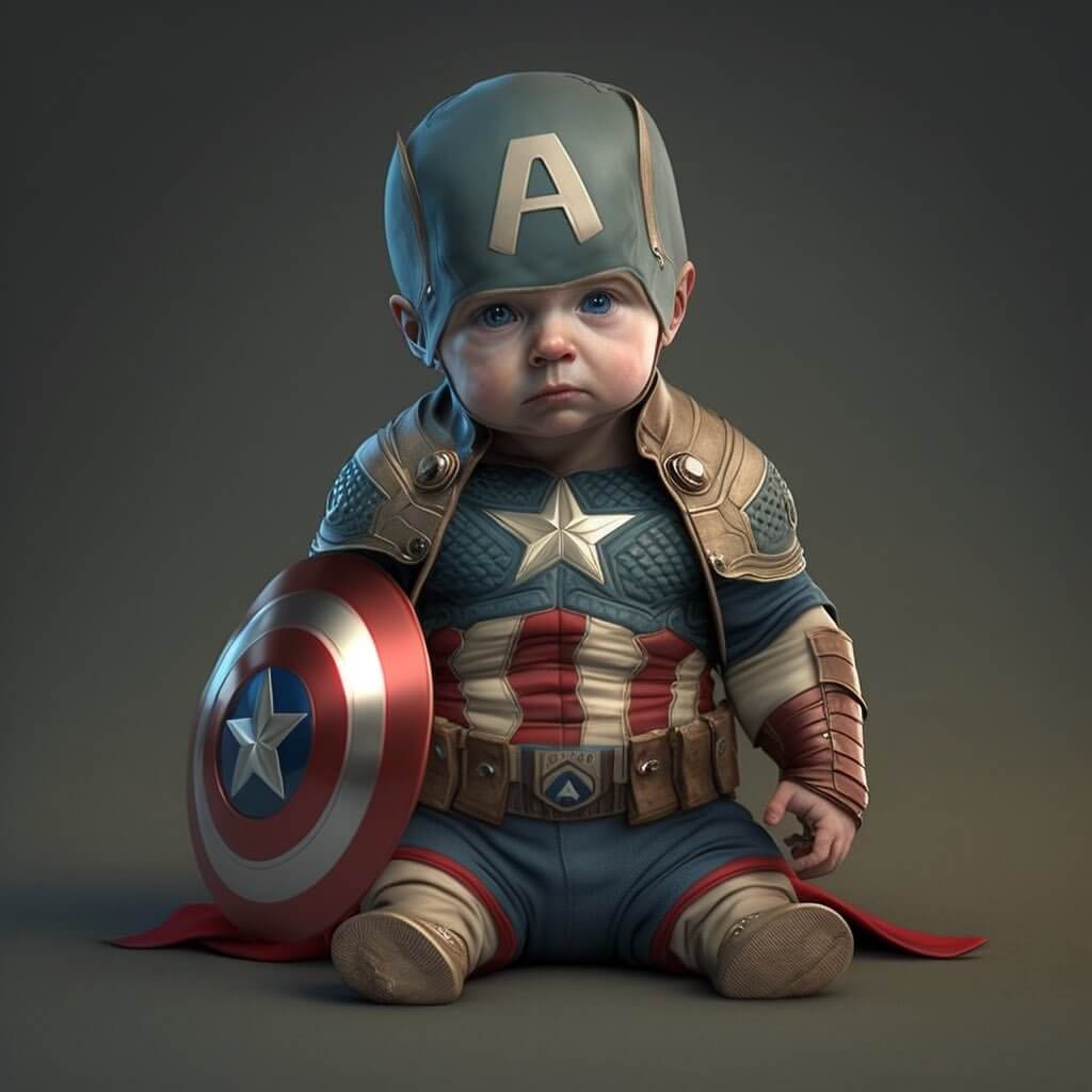 Captain America AI Generates as Baby