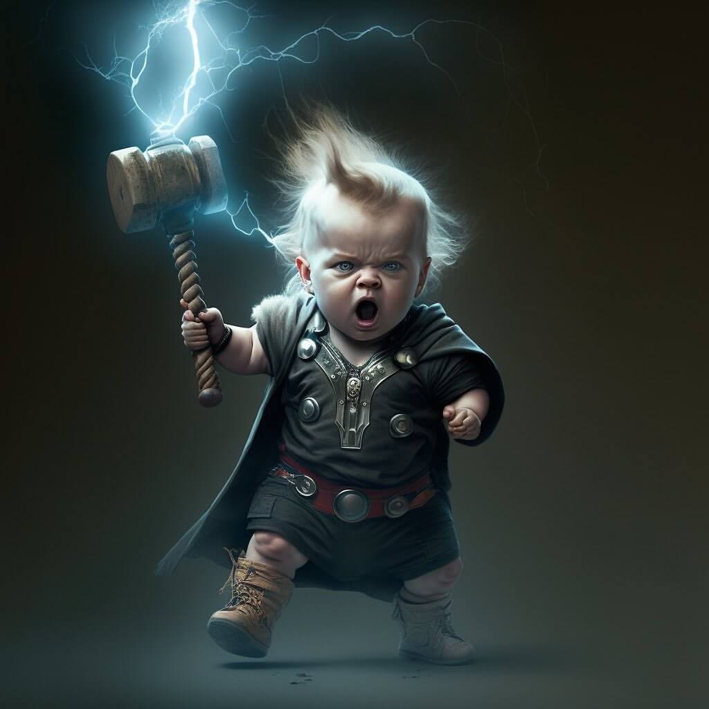 Thor AI Generates as Baby