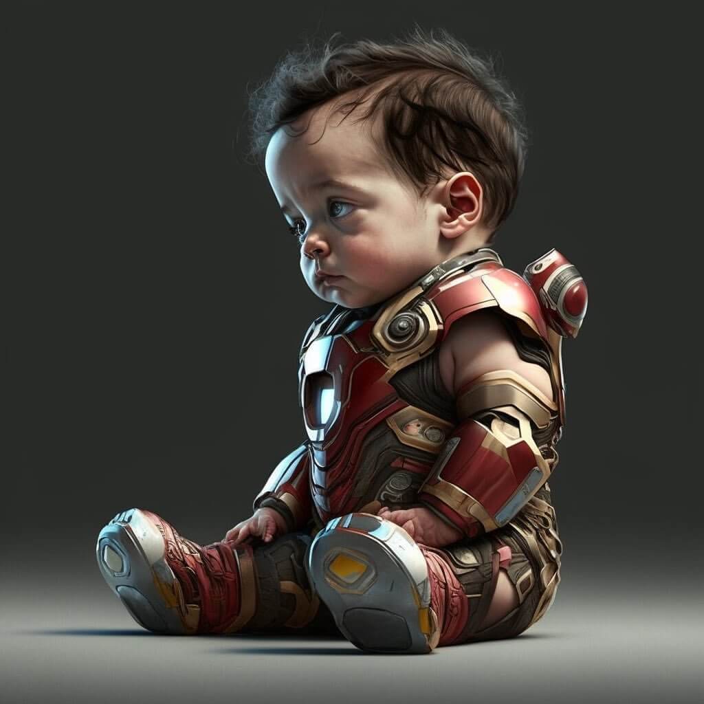 Iron Man AI Generates as Baby