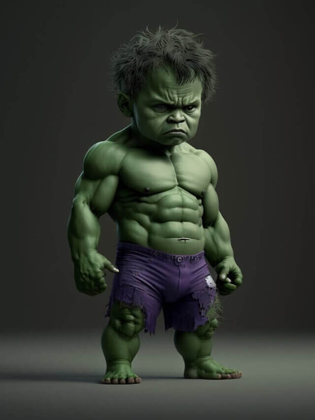 Hulk turned into baby by AI